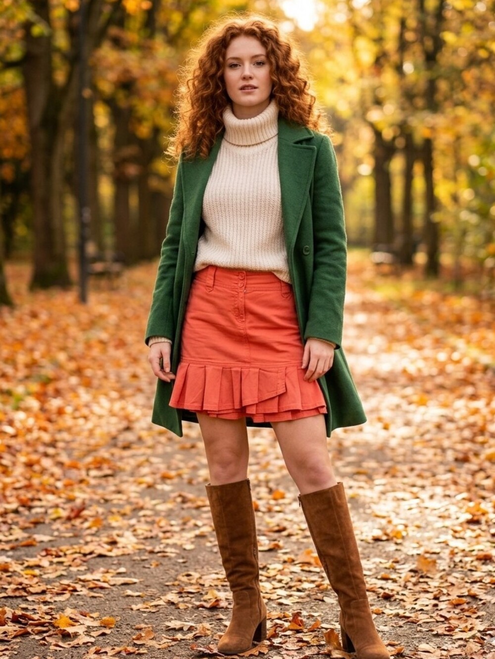 LOFT Coral Ruffle-Hem Mini Skirt